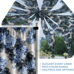 Blue Tivoli Curtain Panel w/ 4