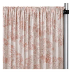 Blush Botanica Curtain Panel w/ 4" Rod Pocket - 112" Wide - Many Size Options