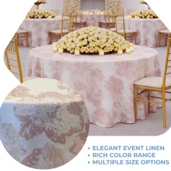 Blush Botanica Jacquard Tablecloth - Multiple Size Options