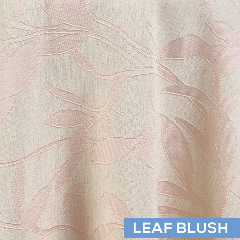 Blush Elf Leaf Curtain Panel w/ 4" Rod Pocket - 113" Wide - Many Size Options