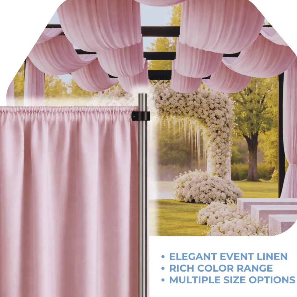 Blush La Petite France Curtain Panel w/ 4" Rod Pocket - 118" Wide - Many Size Options