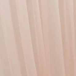 Blush Sheer Chiffon Valance Curtain – Curved Backdrop Swag Topper with Rod Pocket (4ft Wide x 4ft, 5ft, 6ft Height Options)