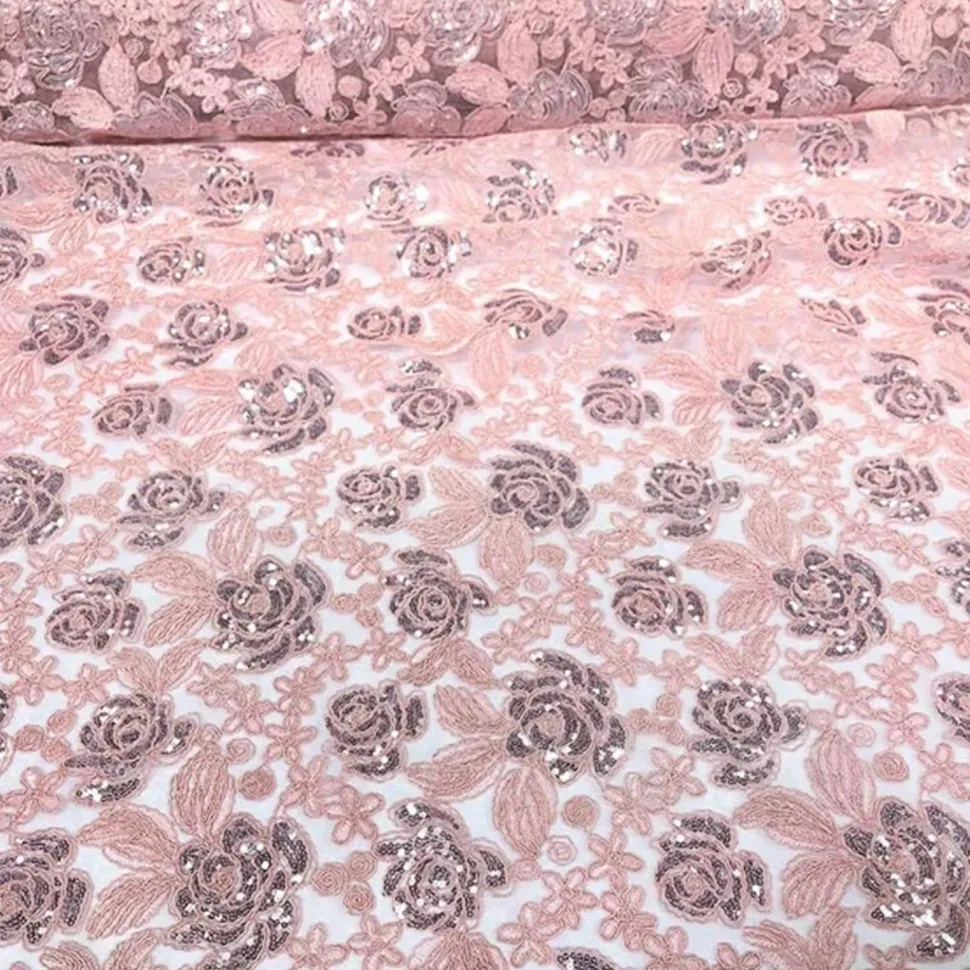 Blush - Sweetheart Lace Overlay by Eastern Mills - Many Size Options