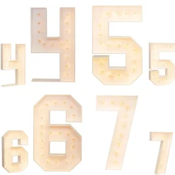 Bold Wood Marquee Numbers & Symbols - 4ft