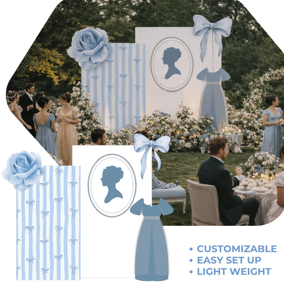 Bridgerton Blue Foam Core Backdrop Kit by PopScene™