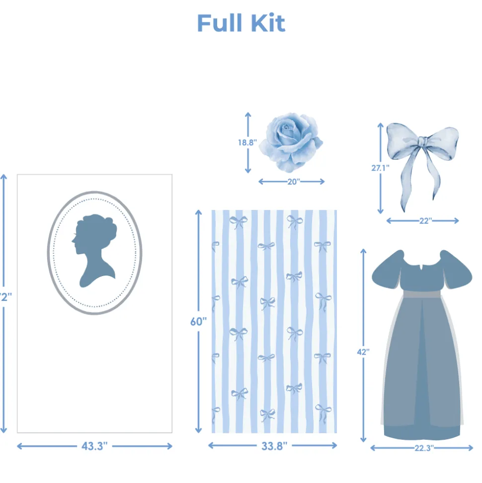 Bridgerton Blue Foam Core Backdrop Kit by PopScene™