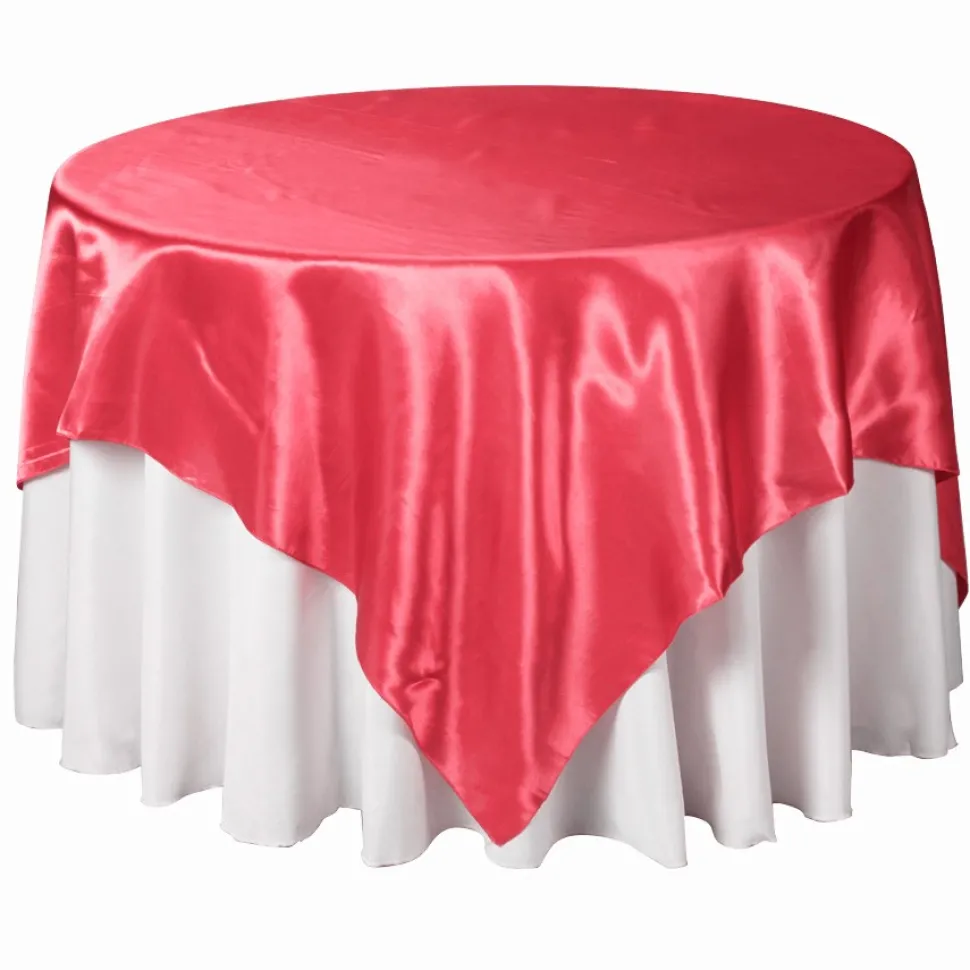 Bulk Economy Satin Overlay - 90" X 90" - 12 Pieces - Many Colors!