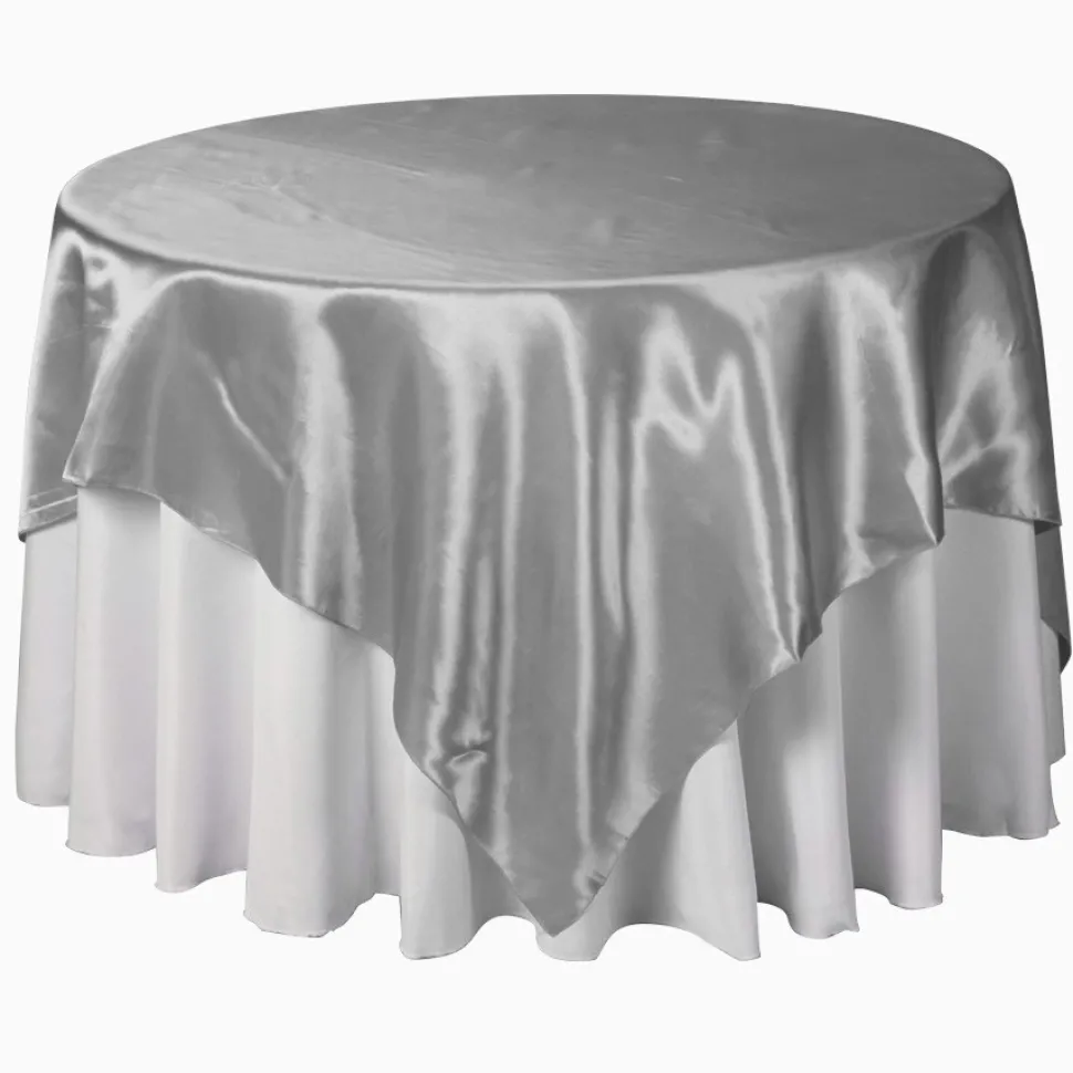 Bulk Economy Satin Overlay - 90" X 90" - 12 Pieces - Many Colors!