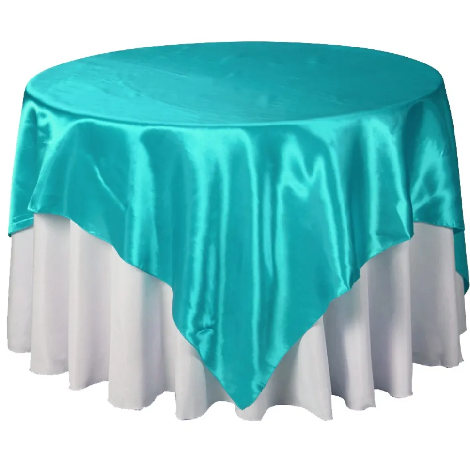 Bulk Economy Satin Overlay - 90" X 90" - 12 Pieces - Many Colors!