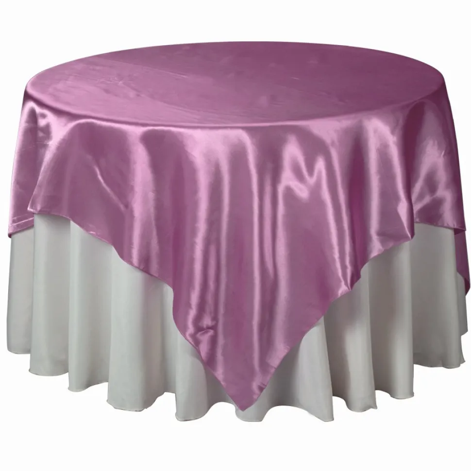 Bulk Economy Satin Overlay - 90" X 90" - 12 Pieces - Many Colors!