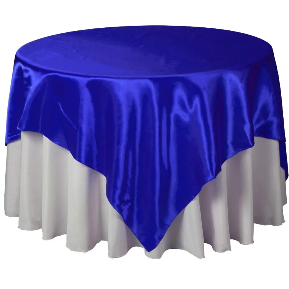 Bulk Economy Satin Overlay - 90" X 90" - 12 Pieces - Many Colors!
