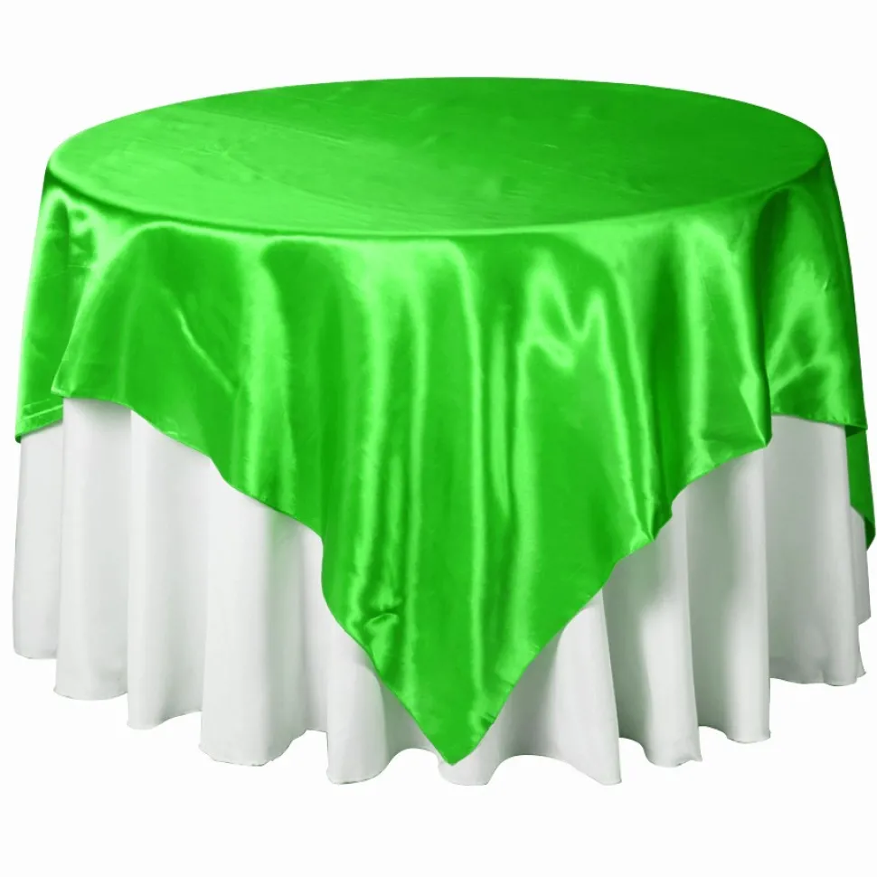 Bulk Economy Satin Overlay - 90" X 90" - 12 Pieces - Many Colors!