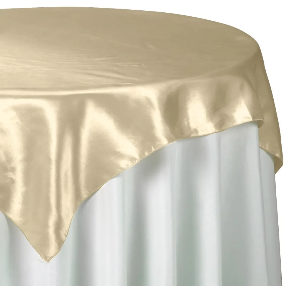 Bulk Economy Satin Overlay - 90" X 90" - 12 Pieces - Many Colors!