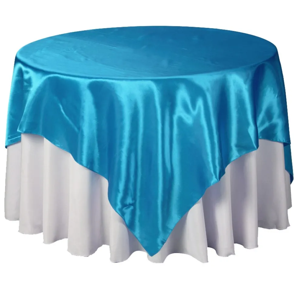 Bulk Economy Satin Overlay - 90" X 90" - 12 Pieces - Many Colors!