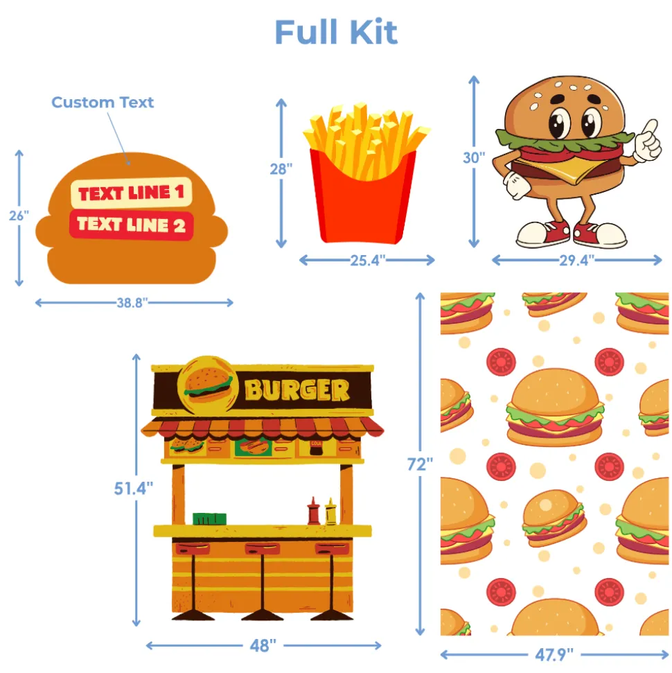 Burger Joint Foam Core Backdrop Kit by PopScene™