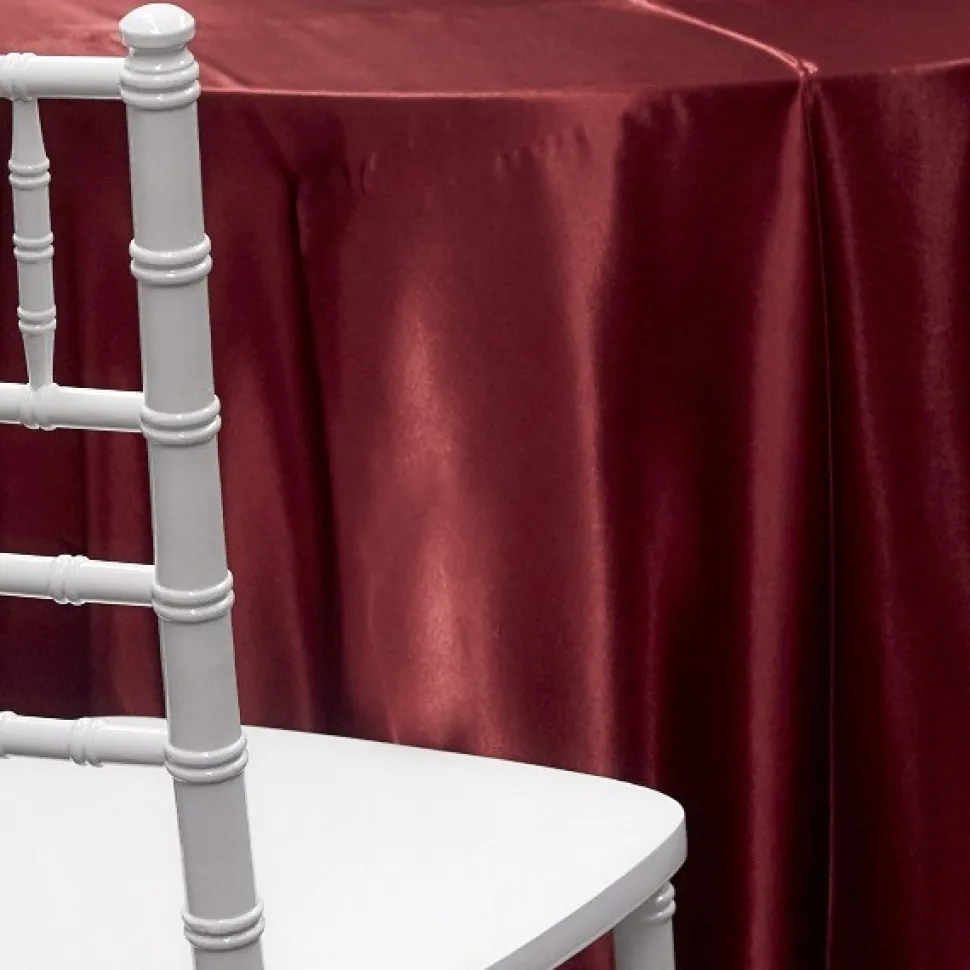 BURGUNDY - *FR* Satin Tablecloth by Eastern Mills - Many Size Options