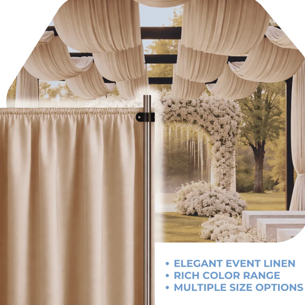 Cappucino La Petite France Curtain Panel w/ 4" Rod Pocket - 118" Wide - Many Size Options
