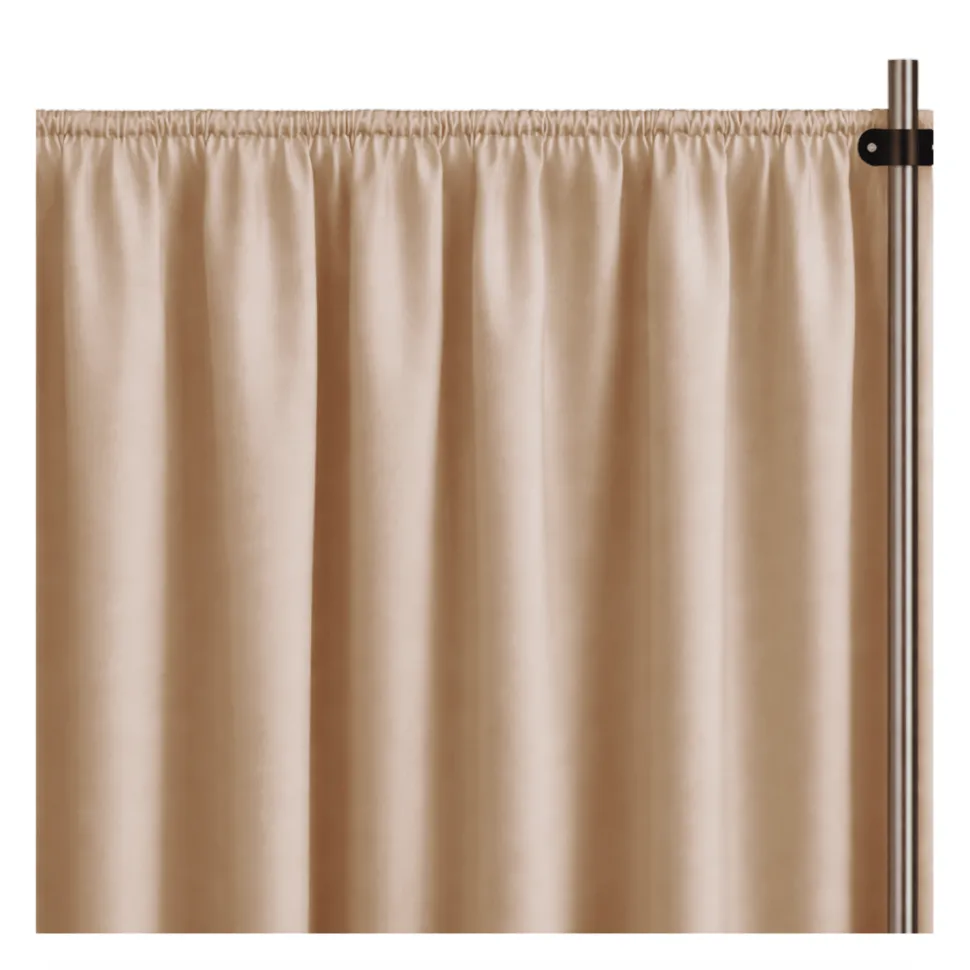 Cappucino La Petite France Curtain Panel w/ 4" Rod Pocket - 118" Wide - Many Size Options