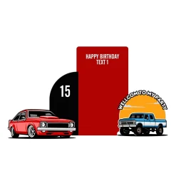 Car Culture Foam Core Birthday Backdrop Kit by PopScene™