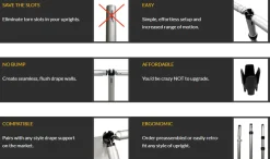 CastleTop® - EZ Series Upright Attachment w/ Rivets used for 3 Piece Uprights