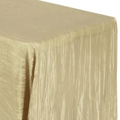 Champagne Accordion Crushed Taffeta - Square/Round/Rectangular Table Topper/Overlay