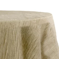 Champagne Accordion Crushed Taffeta - Square/Round/Rectangular Table Topper/Overlay