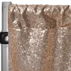 Champagne Sequin Backdrop Curtain w/ 4" Rod Pocket by Eastern Mills - 12ft Long x 4.5ft Wide