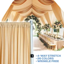 Champagne 4-Way Stretch Spandex Drape Panel - Choose your Size