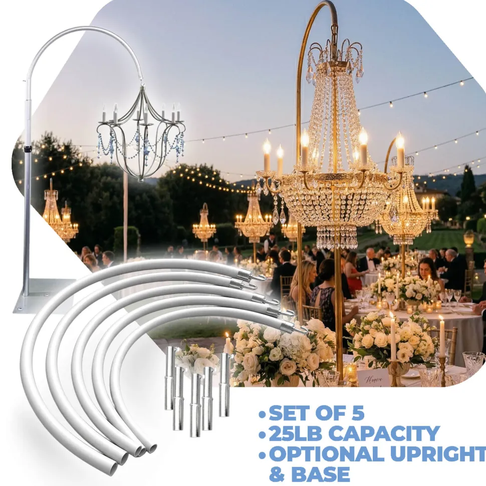 Chandelier Hanger and Coupler - Set of 5 - Great for Lighting, Floral Arrangements & More! - 36" Reach
