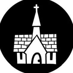 Church - Stock Gobo for Gobo Light Projectors - Choose your size!