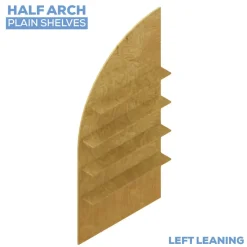 Collapsible Left Leaning Half Full Arch Interchangeable Shelf Chiara Wall - Choose Your Size!