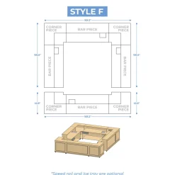 Collapsible Modular Two Tier Bar - Designed in Layout Sets