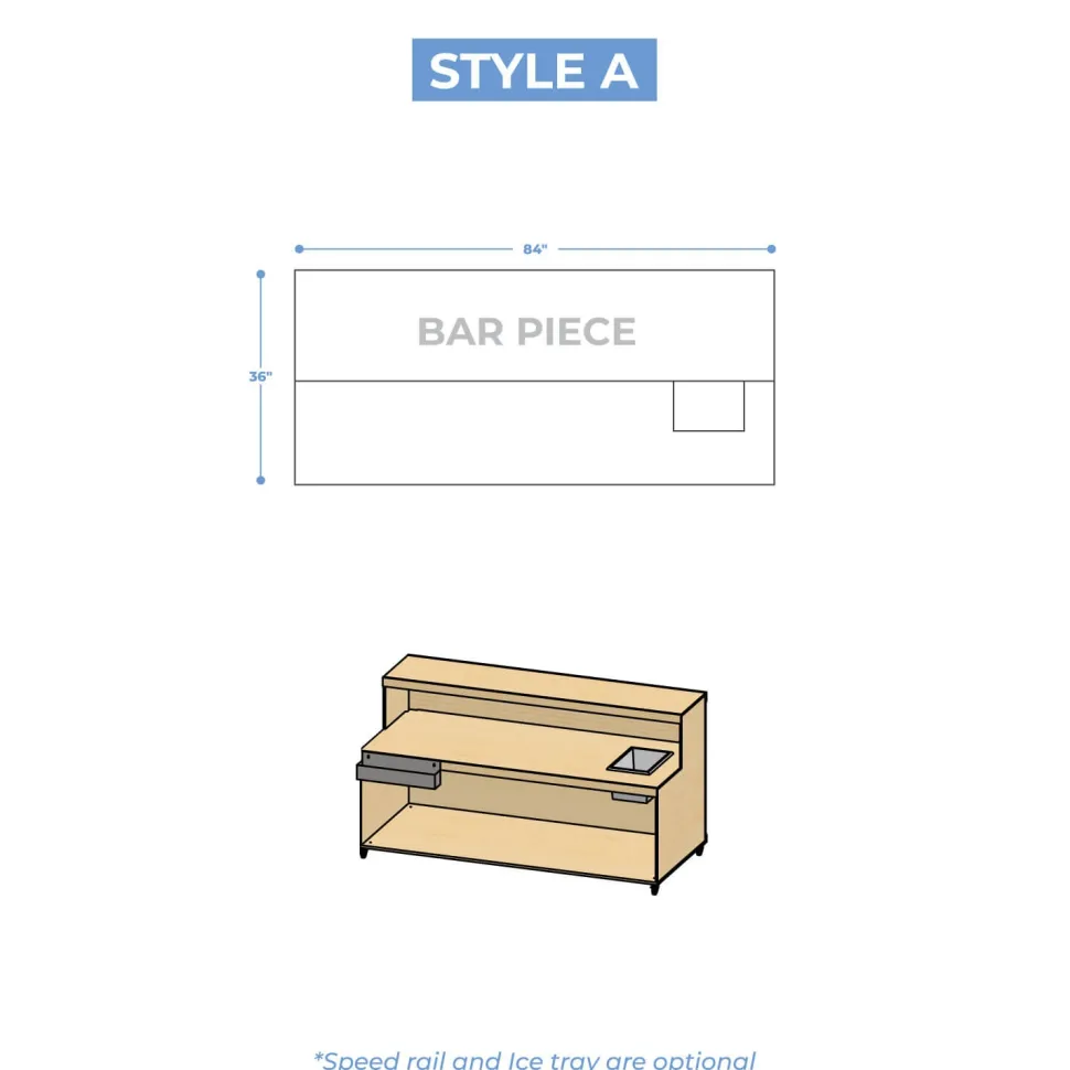 Collapsible Modular Two Tier Bar - Designed in Layout Sets
