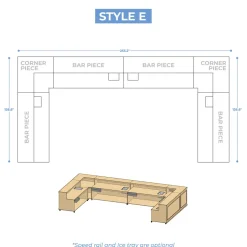 Collapsible Modular Two Tier Bar - Designed in Layout Sets