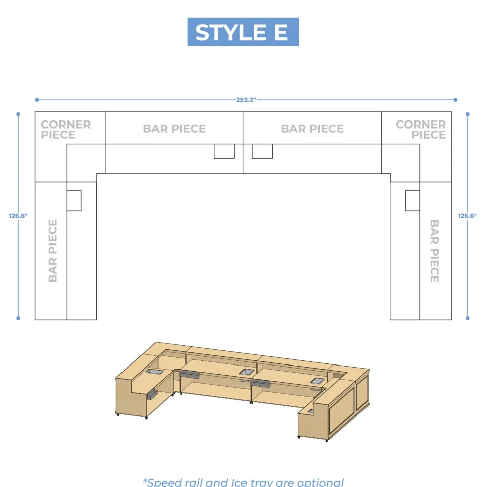 Collapsible Modular Two Tier Bar - Designed in Layout Sets