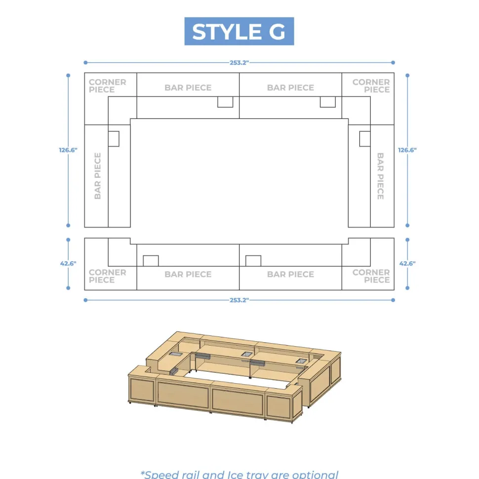 Collapsible Modular Two Tier Bar - Designed in Layout Sets