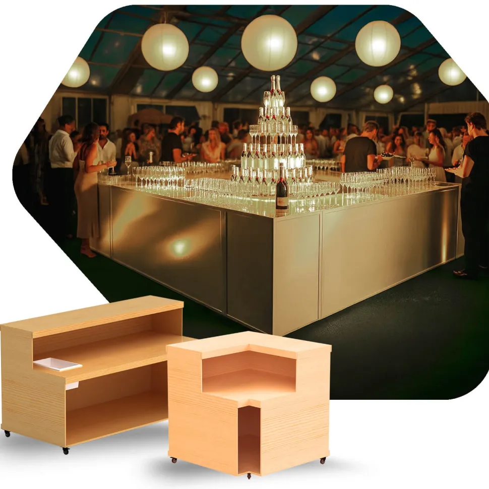 Collapsible Modular Two Tier Bar - Designed in Layout Sets