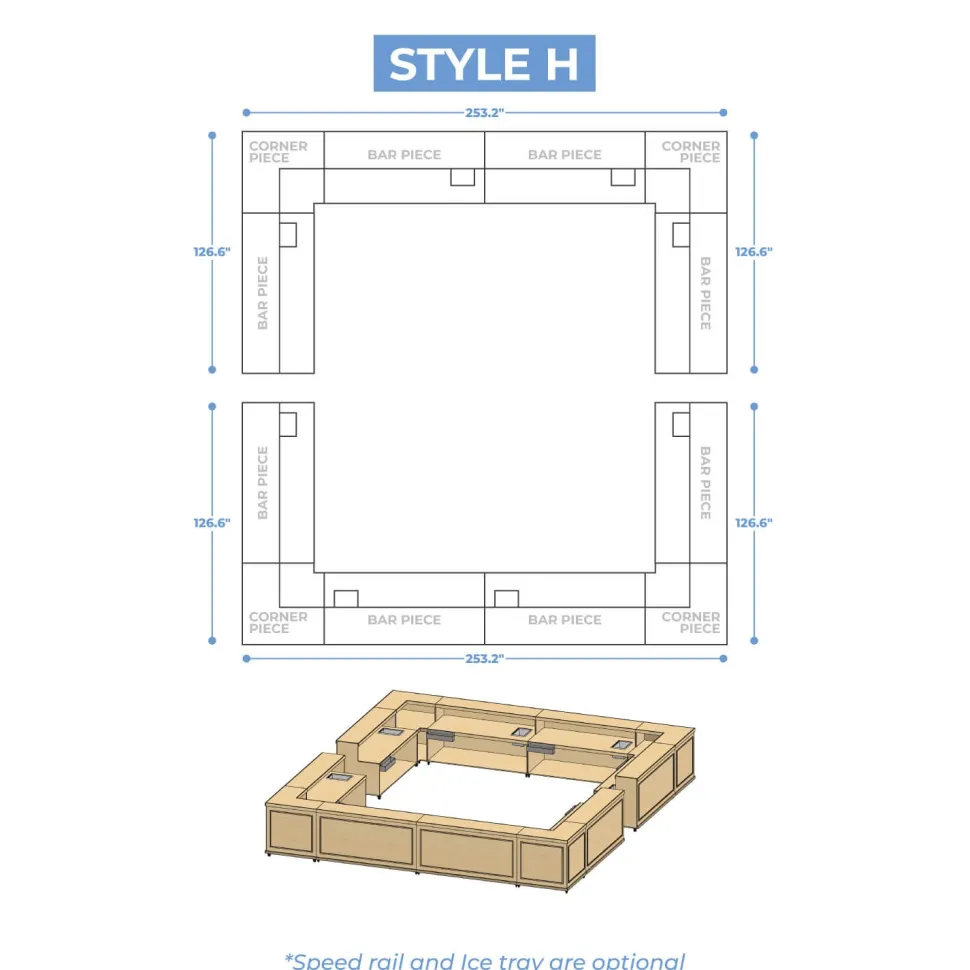 Collapsible Modular Two Tier Bar - Designed in Layout Sets