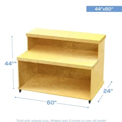 Collapsible 2 Tier Mobile Bar with Base - Choose your Size!