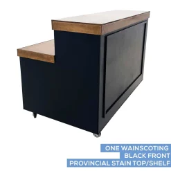 Collapsible 2 Tier Mobile Bar with Base - Choose your Size!