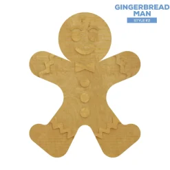 Collapsible Wood Gingerbread Man - Style 2 - Choose your Size