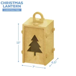 Collapsible Wood Lantern - Tree