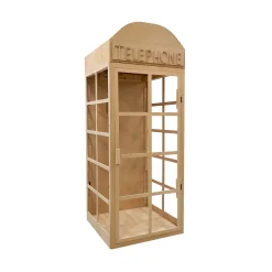 Collapsible Wood Phone Booth - Unpainted