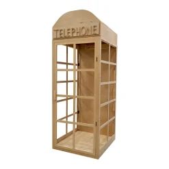Collapsible Wood Phone Booth - Unpainted