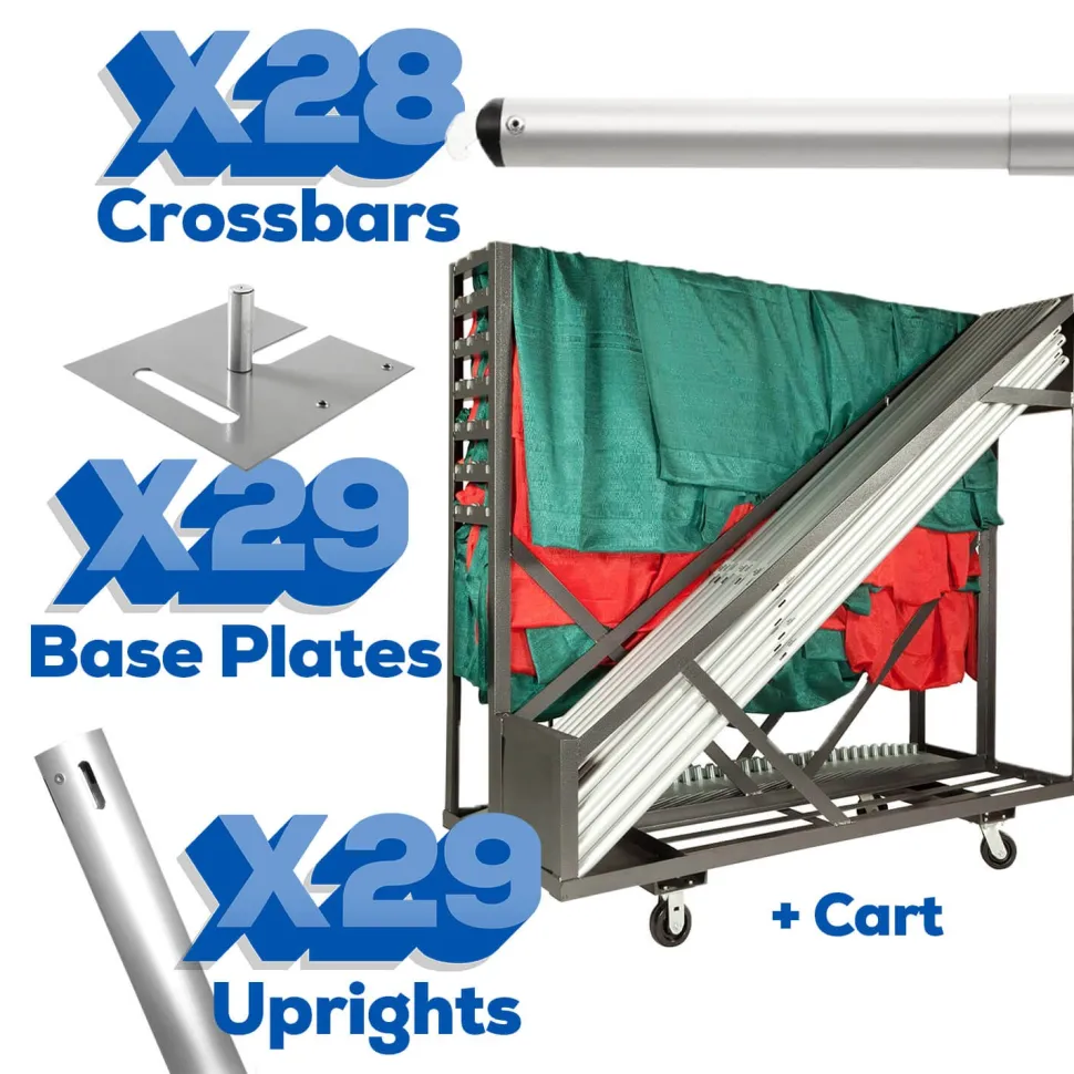 Complete Pipe & Cart Set! "Party Cart" - Create 280 linear feet of 8ft Tall Tradeshow Backdrop!