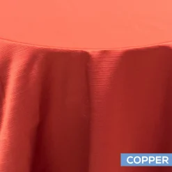 Copper - Royal Slub Designer Tablecloth - Many Size Options