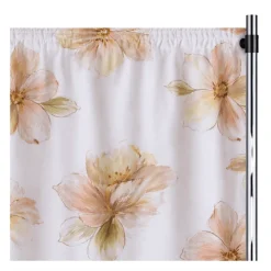 Coral Primavera Curtain Panel w/ 4" Rod Pocket - 110" Wide - Many Size Options