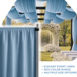 Cornflower La Petite France Curtain Panel w/ 4" Rod Pocket - 118" Wide - Many Size Options