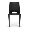 Crescent Resin Stacking Chair - Black
