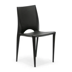 Crescent Resin Stacking Chair - Black